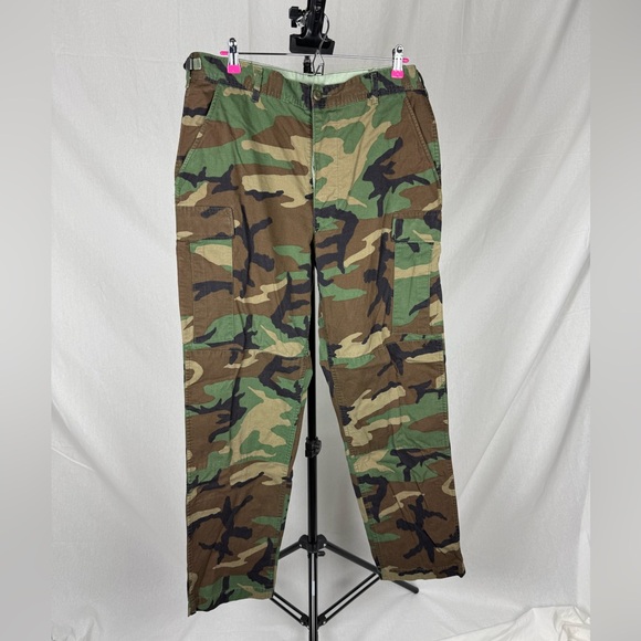 no brand Other - U.S. Military Woodland Camouflage BDU Pants – Medium Long – Cargo Style